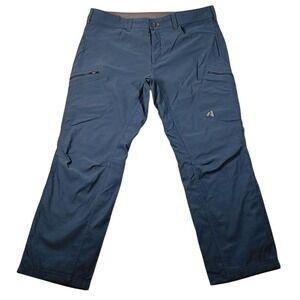 Eddie Bauer Pants Mens 40x30 Blue First Ascent Fleece Lined Softshell Snow Pants